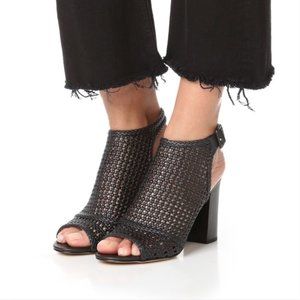 Sam Edelman Evie Woven Peep Toe Ankle Booties 8.5